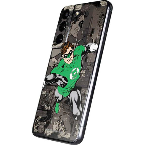DC Comics Green Lantern Vintage Action Pose Pattern Galaxy S22 Skin